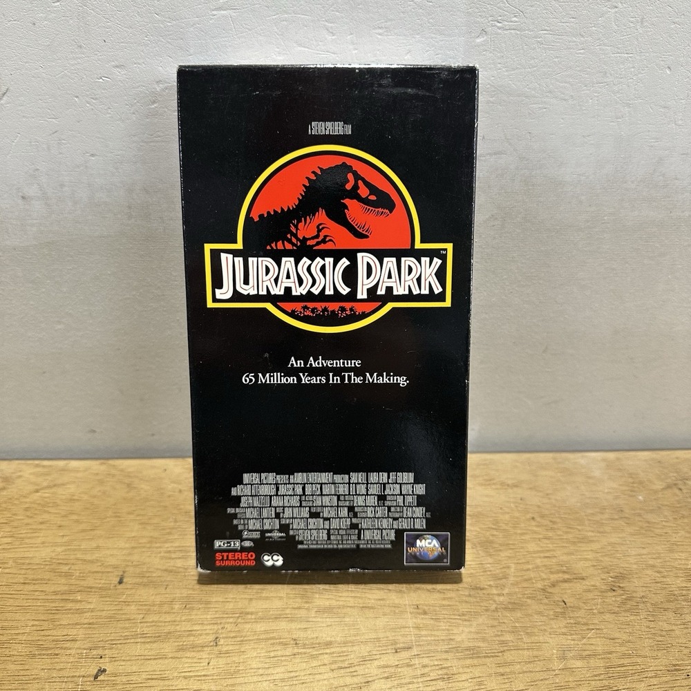 Jurassic Park VHS 1993‎ Steven Spielberg MCA Universal Home Video Movie NTSC
